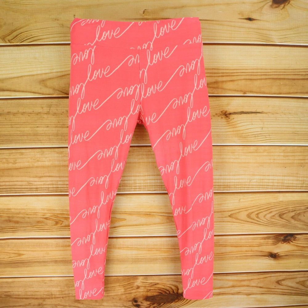 LuLaRoe Leggings "Love" High Rise Womens Tall & Curvy Peach Salmon Color Stretch